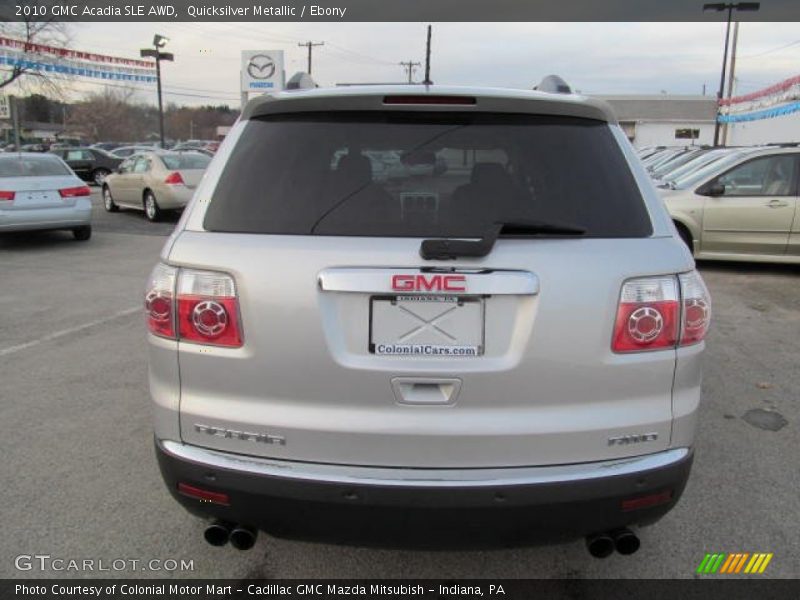 Quicksilver Metallic / Ebony 2010 GMC Acadia SLE AWD