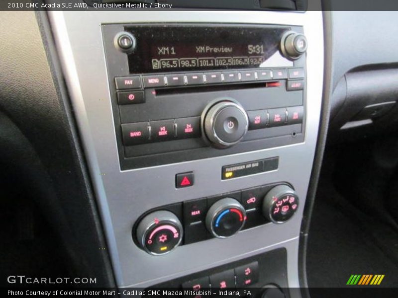 Quicksilver Metallic / Ebony 2010 GMC Acadia SLE AWD