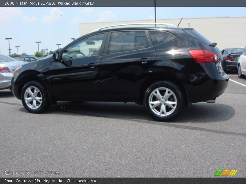 Wicked Black / Gray 2008 Nissan Rogue SL AWD