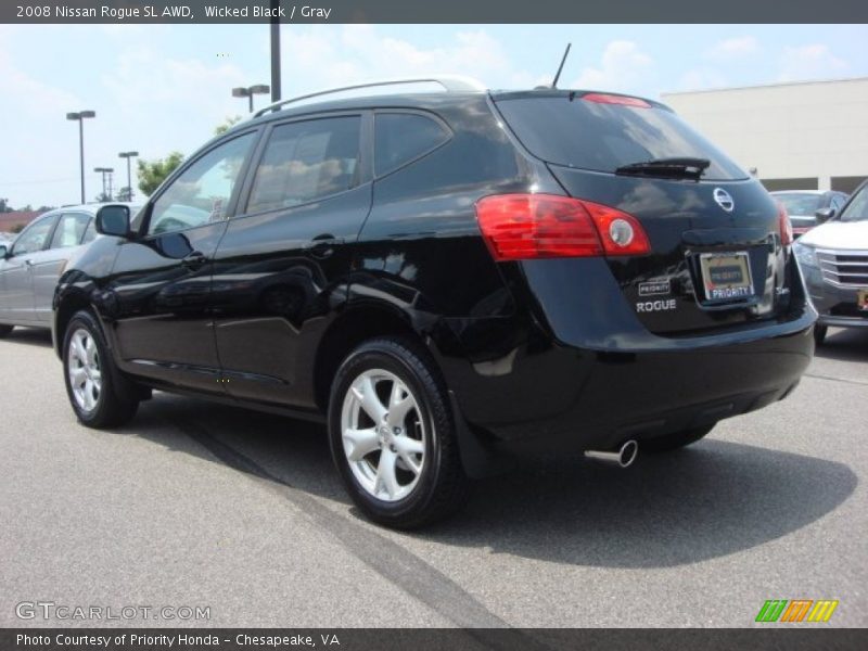 Wicked Black / Gray 2008 Nissan Rogue SL AWD