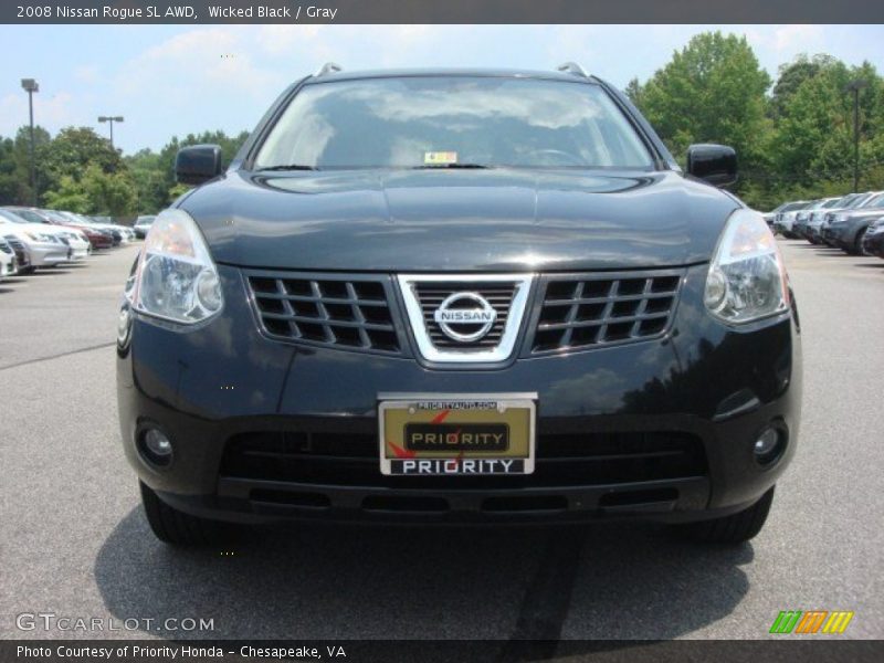 Wicked Black / Gray 2008 Nissan Rogue SL AWD