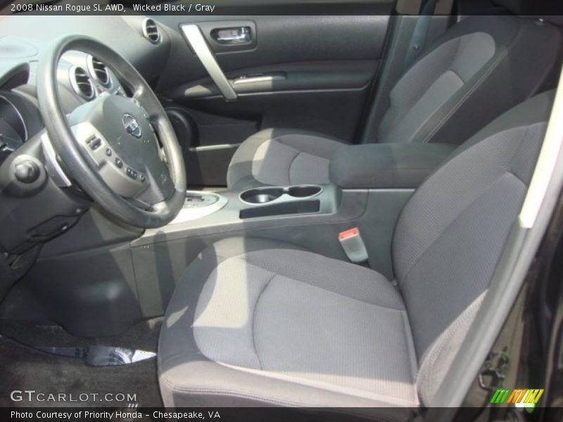 Wicked Black / Gray 2008 Nissan Rogue SL AWD