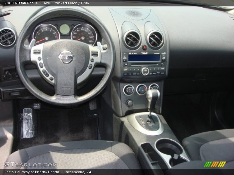Wicked Black / Gray 2008 Nissan Rogue SL AWD