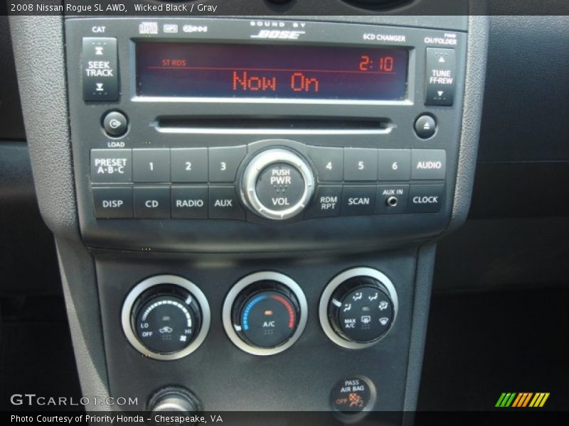 Wicked Black / Gray 2008 Nissan Rogue SL AWD
