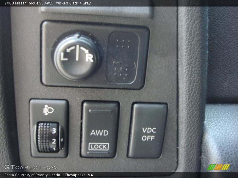 Wicked Black / Gray 2008 Nissan Rogue SL AWD