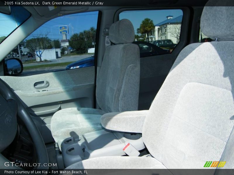 Dark Green Emerald Metallic / Gray 2005 Kia Sedona LX