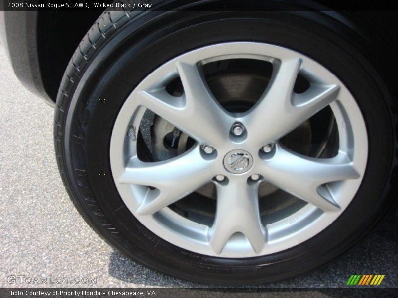 Wicked Black / Gray 2008 Nissan Rogue SL AWD