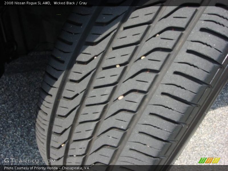 Wicked Black / Gray 2008 Nissan Rogue SL AWD