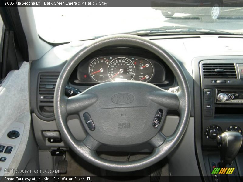 Dark Green Emerald Metallic / Gray 2005 Kia Sedona LX