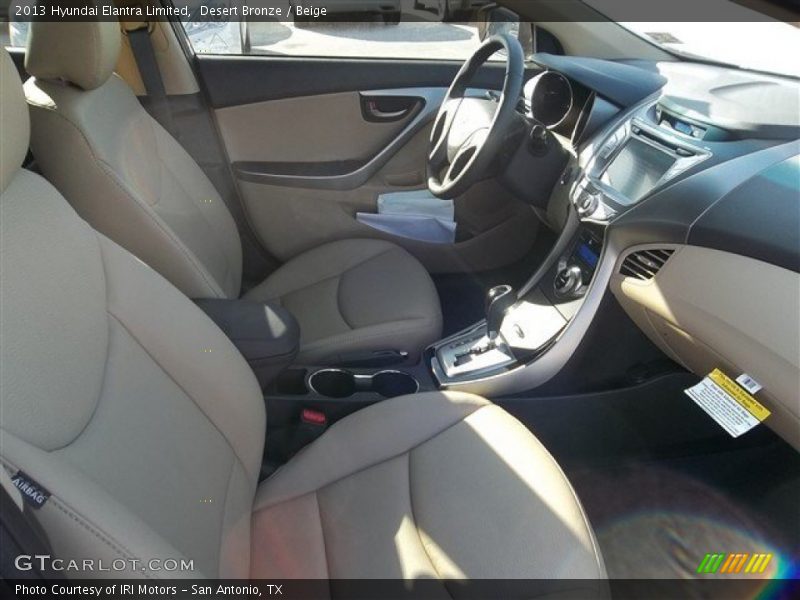 Desert Bronze / Beige 2013 Hyundai Elantra Limited
