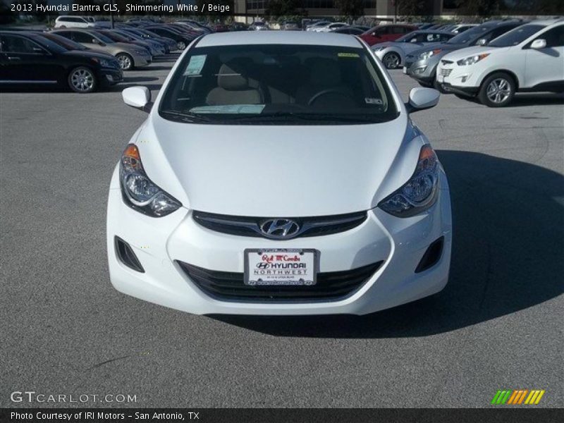 Shimmering White / Beige 2013 Hyundai Elantra GLS