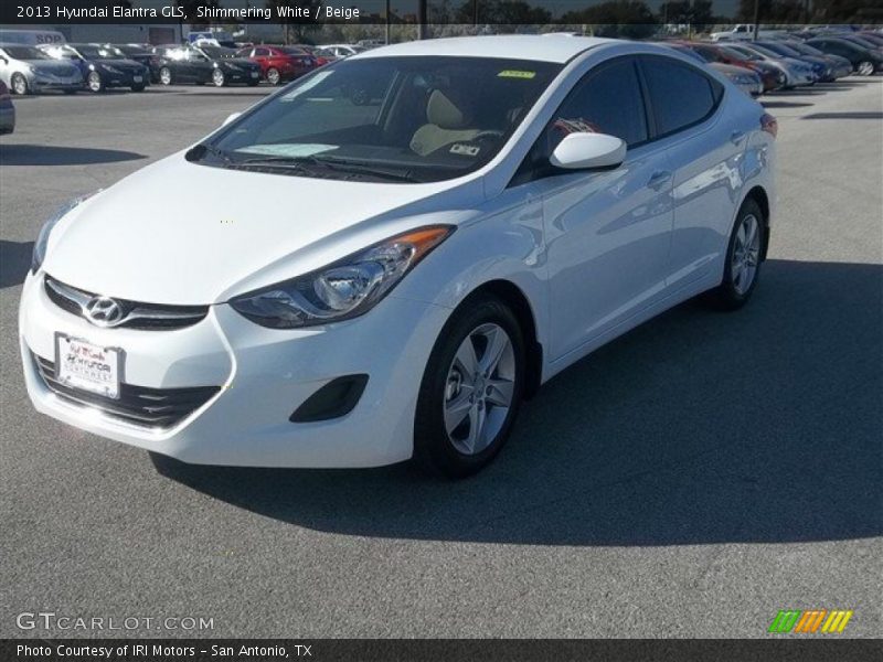 Shimmering White / Beige 2013 Hyundai Elantra GLS