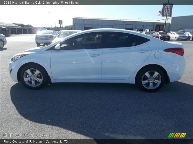 Shimmering White / Beige 2013 Hyundai Elantra GLS