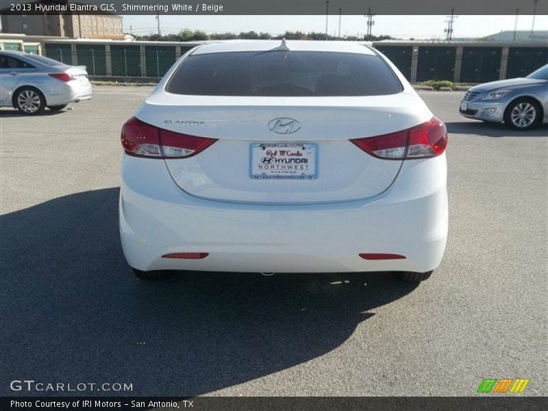 Shimmering White / Beige 2013 Hyundai Elantra GLS