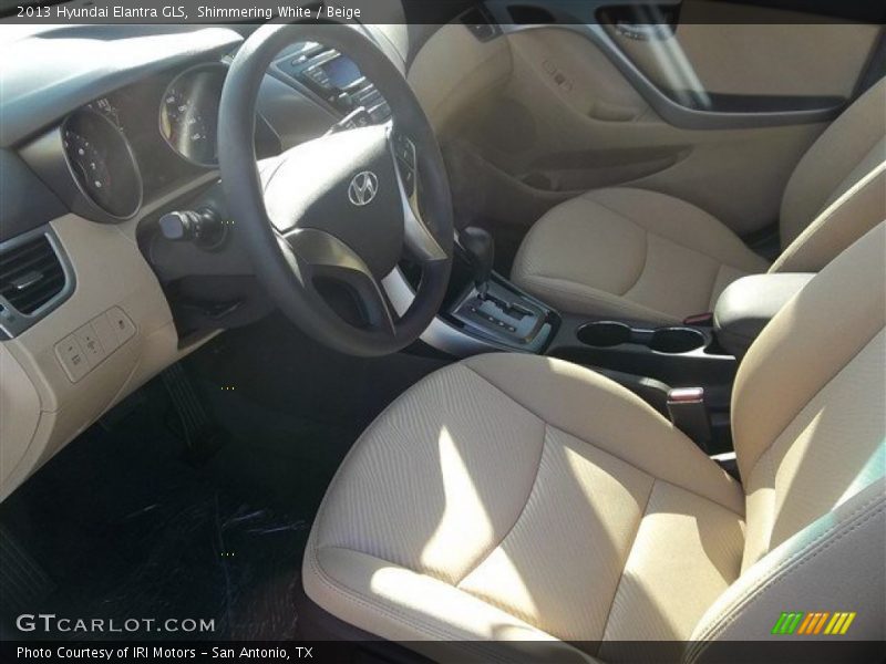 Shimmering White / Beige 2013 Hyundai Elantra GLS