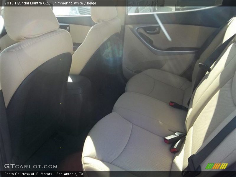 Shimmering White / Beige 2013 Hyundai Elantra GLS