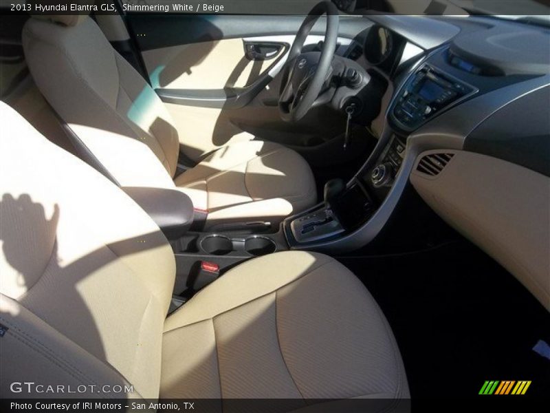 Shimmering White / Beige 2013 Hyundai Elantra GLS