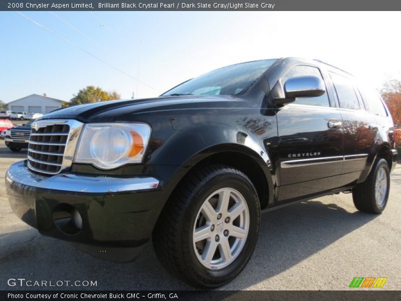 Brilliant Black Crystal Pearl / Dark Slate Gray/Light Slate Gray 2008 Chrysler Aspen Limited