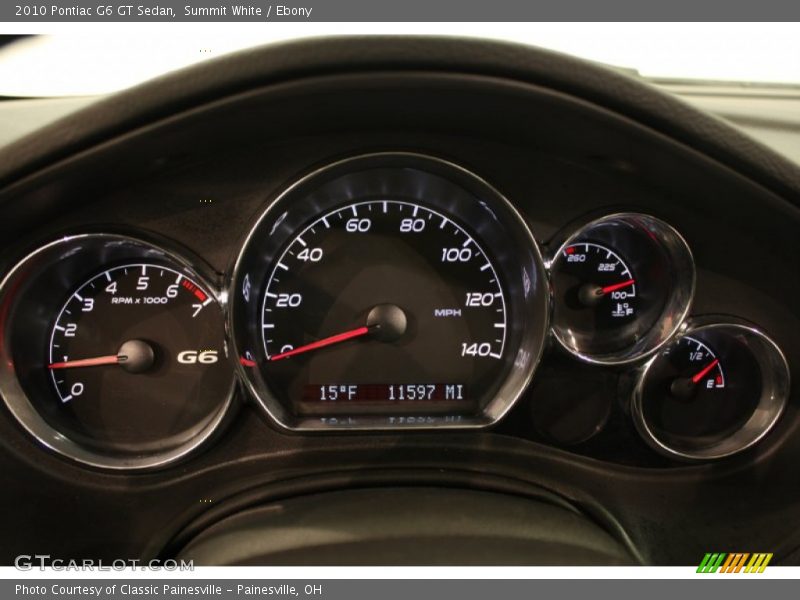  2010 G6 GT Sedan GT Sedan Gauges
