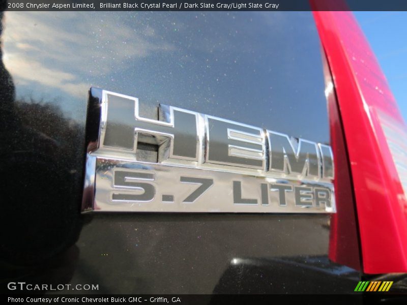 Brilliant Black Crystal Pearl / Dark Slate Gray/Light Slate Gray 2008 Chrysler Aspen Limited
