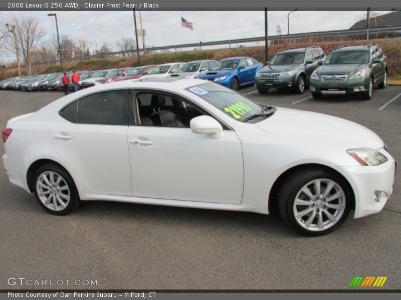 Glacier Frost Pearl / Black 2008 Lexus IS 250 AWD