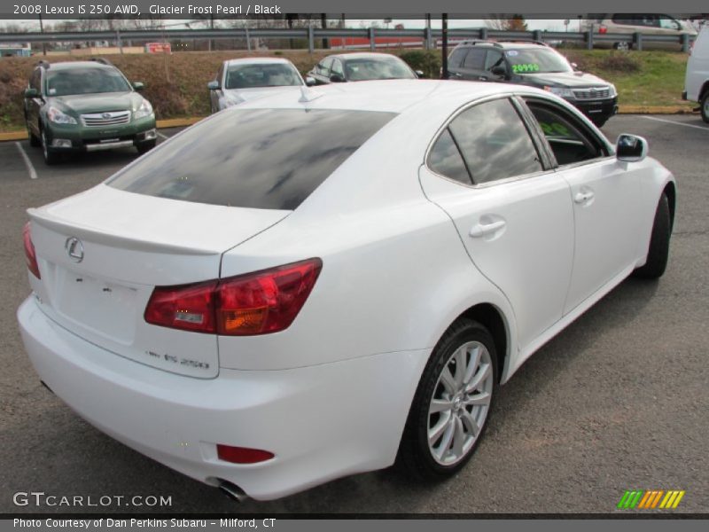 Glacier Frost Pearl / Black 2008 Lexus IS 250 AWD