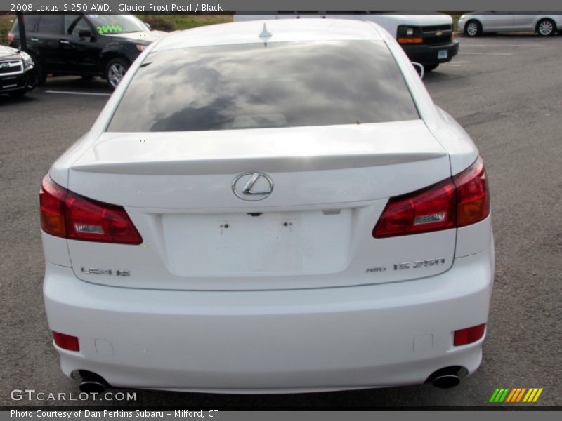 Glacier Frost Pearl / Black 2008 Lexus IS 250 AWD