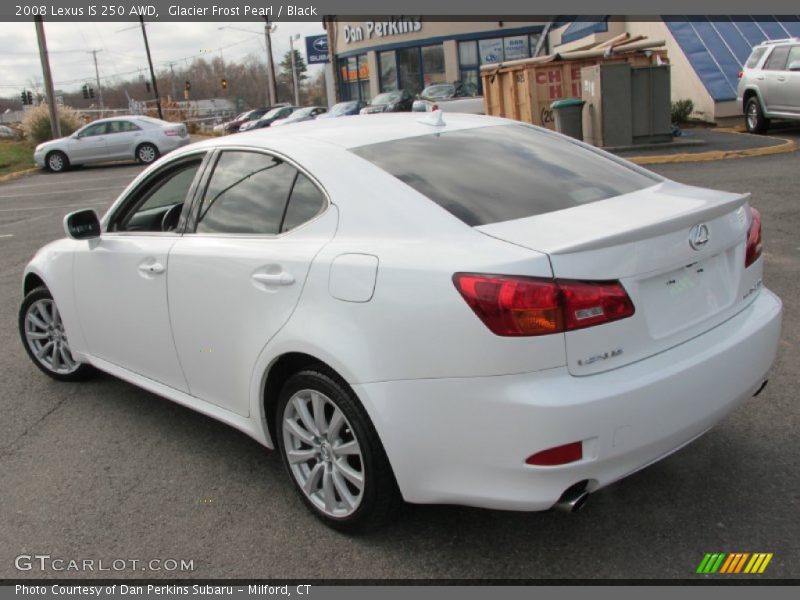 Glacier Frost Pearl / Black 2008 Lexus IS 250 AWD