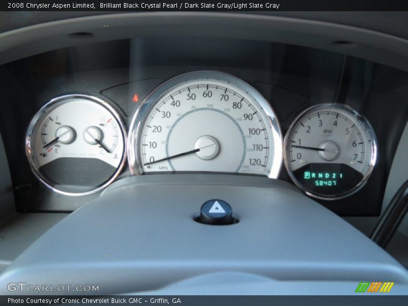 Brilliant Black Crystal Pearl / Dark Slate Gray/Light Slate Gray 2008 Chrysler Aspen Limited