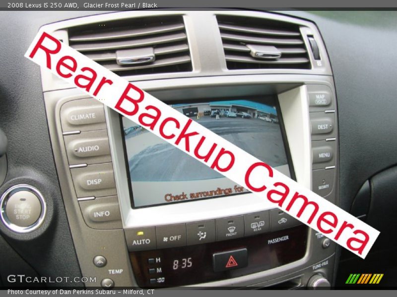 Glacier Frost Pearl / Black 2008 Lexus IS 250 AWD