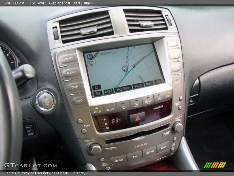 Glacier Frost Pearl / Black 2008 Lexus IS 250 AWD
