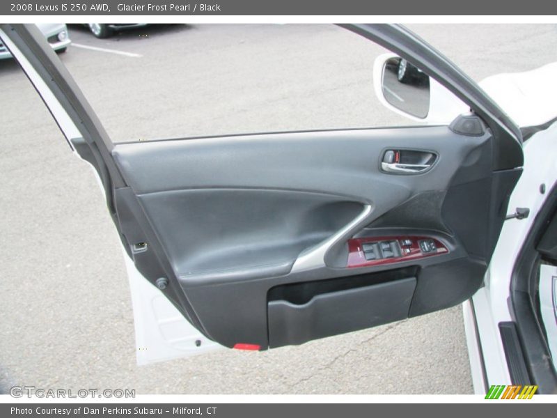 Glacier Frost Pearl / Black 2008 Lexus IS 250 AWD
