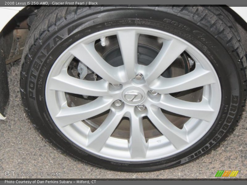 Glacier Frost Pearl / Black 2008 Lexus IS 250 AWD