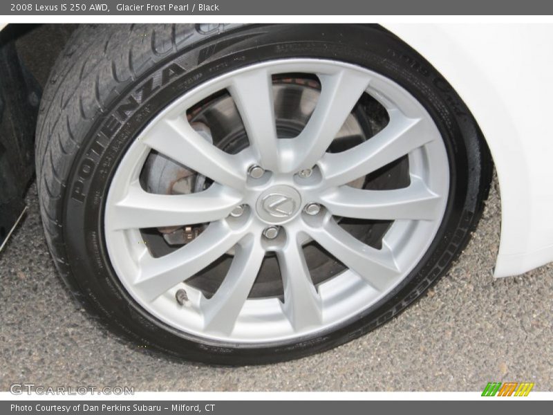 Glacier Frost Pearl / Black 2008 Lexus IS 250 AWD