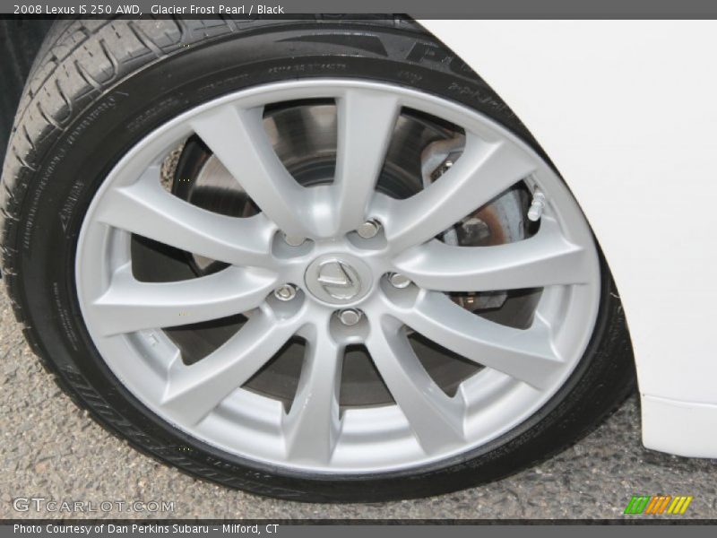 Glacier Frost Pearl / Black 2008 Lexus IS 250 AWD