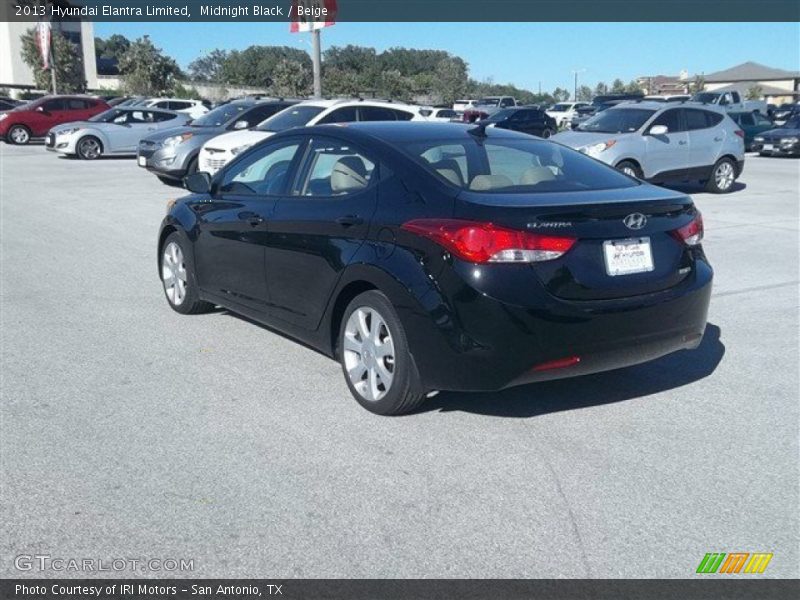 Midnight Black / Beige 2013 Hyundai Elantra Limited