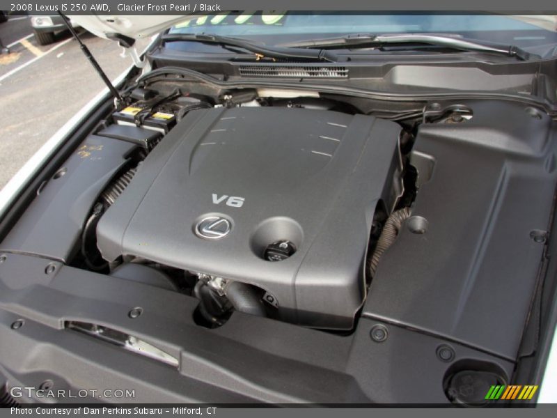 Glacier Frost Pearl / Black 2008 Lexus IS 250 AWD
