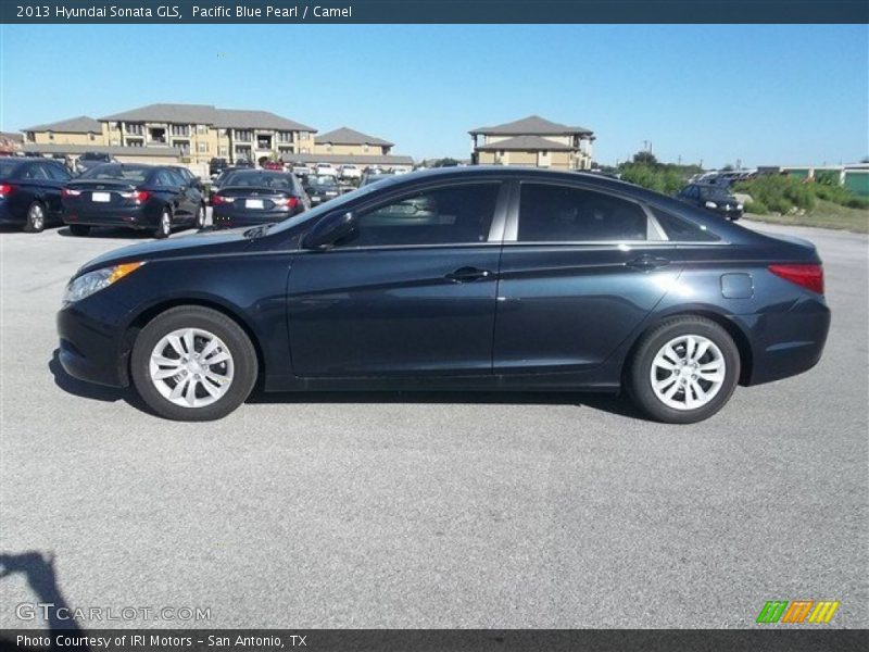 Pacific Blue Pearl / Camel 2013 Hyundai Sonata GLS