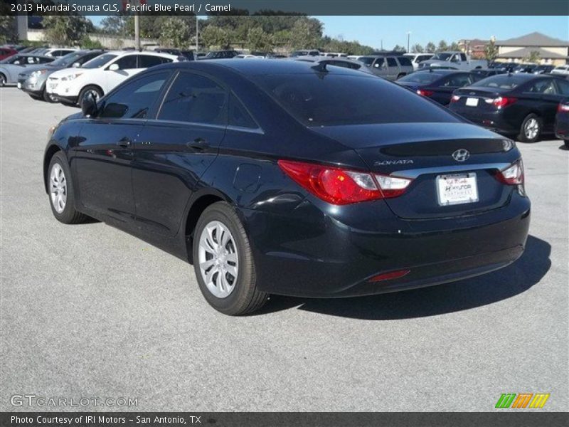 Pacific Blue Pearl / Camel 2013 Hyundai Sonata GLS