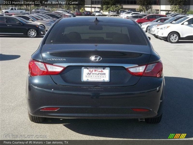 Pacific Blue Pearl / Camel 2013 Hyundai Sonata GLS