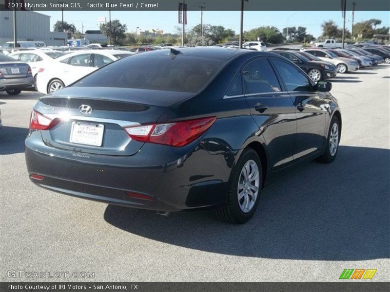 Pacific Blue Pearl / Camel 2013 Hyundai Sonata GLS