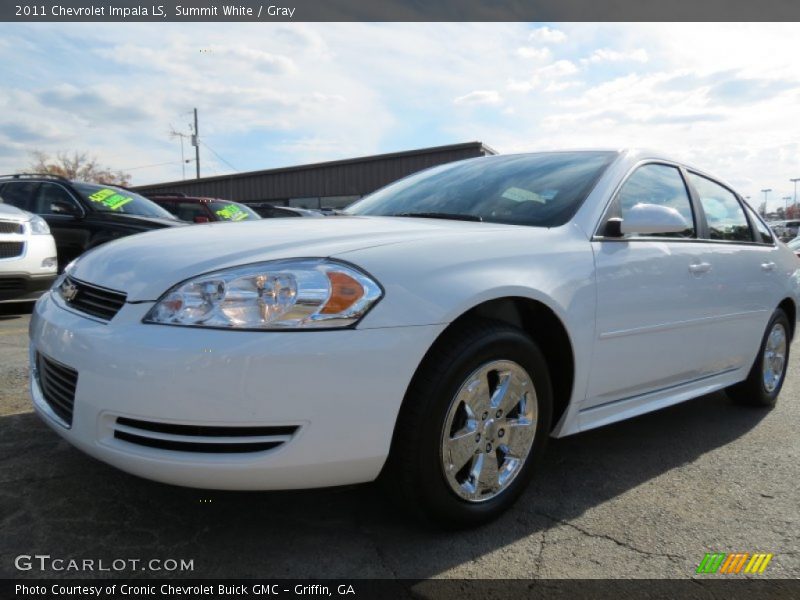 Summit White / Gray 2011 Chevrolet Impala LS