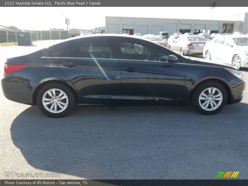 Pacific Blue Pearl / Camel 2013 Hyundai Sonata GLS