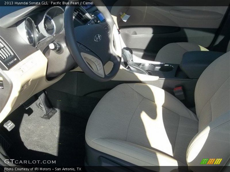 Pacific Blue Pearl / Camel 2013 Hyundai Sonata GLS