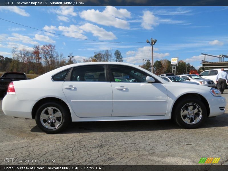 Summit White / Gray 2011 Chevrolet Impala LS