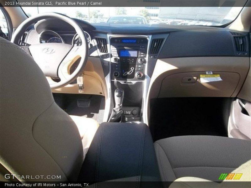 Pacific Blue Pearl / Camel 2013 Hyundai Sonata GLS