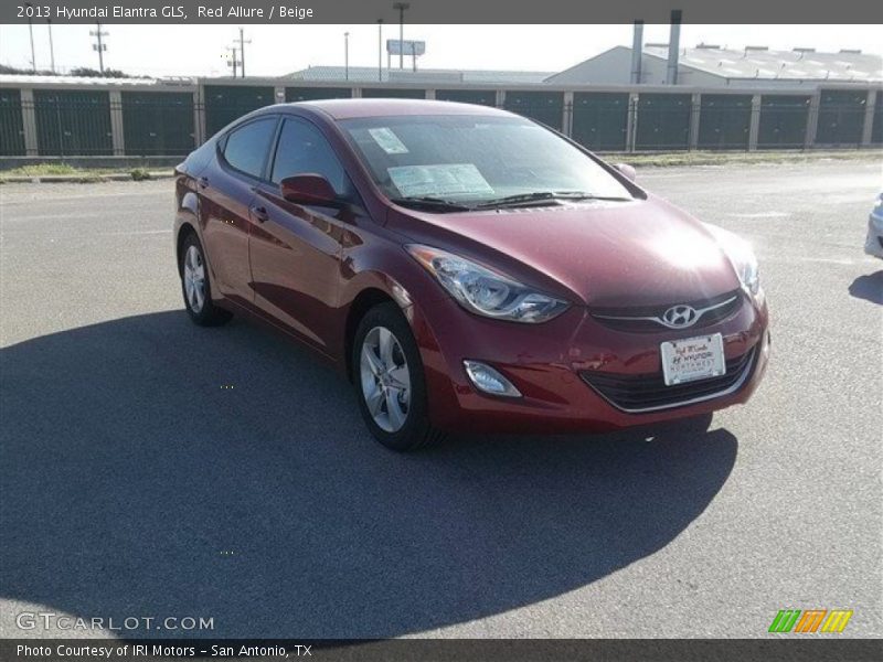 Red Allure / Beige 2013 Hyundai Elantra GLS