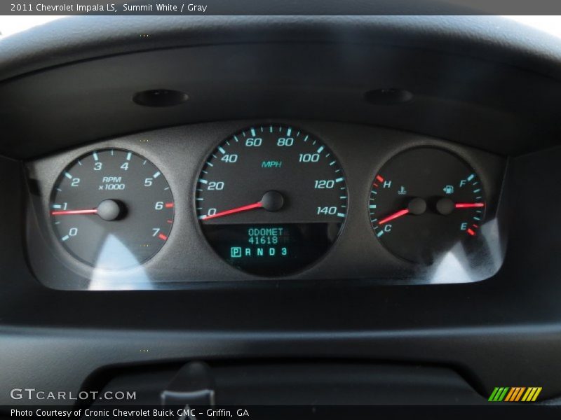 Summit White / Gray 2011 Chevrolet Impala LS