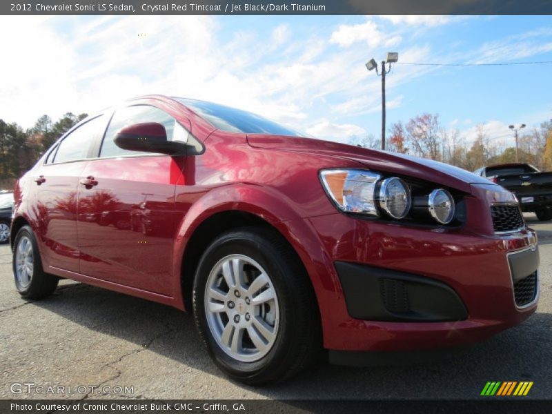 Crystal Red Tintcoat / Jet Black/Dark Titanium 2012 Chevrolet Sonic LS Sedan
