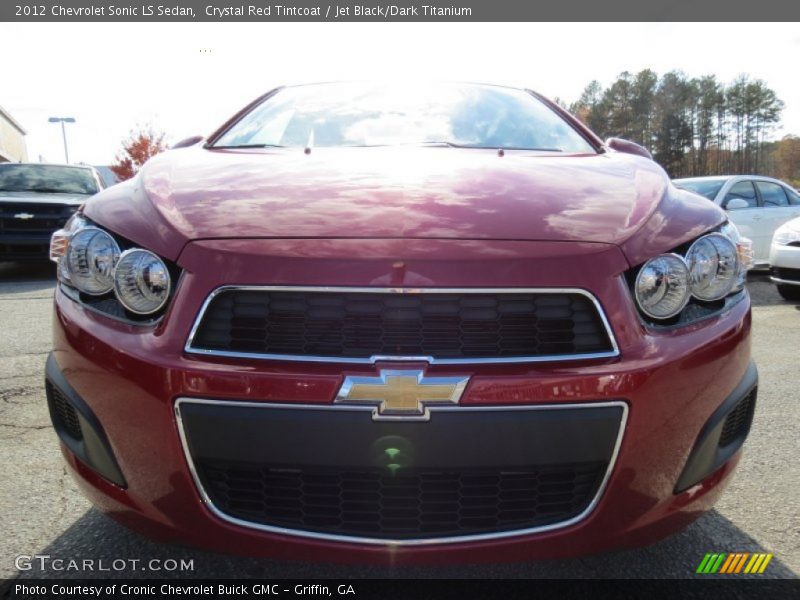 Crystal Red Tintcoat / Jet Black/Dark Titanium 2012 Chevrolet Sonic LS Sedan